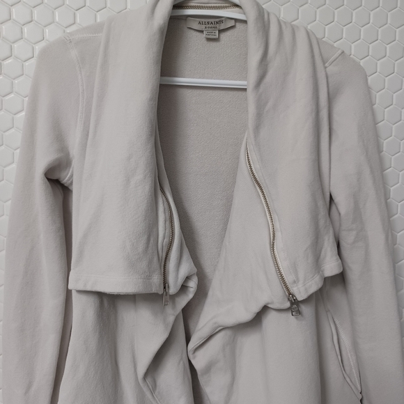 Allsaints Mila Dahlia sweatshirt cardigan sweater top - Picture 6 of 10